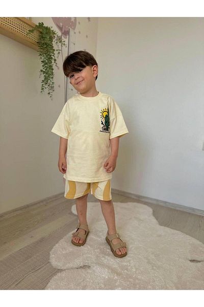 KOKOŞ BEBEK Cactus Printed Summer Set |   Between 3/10 Years