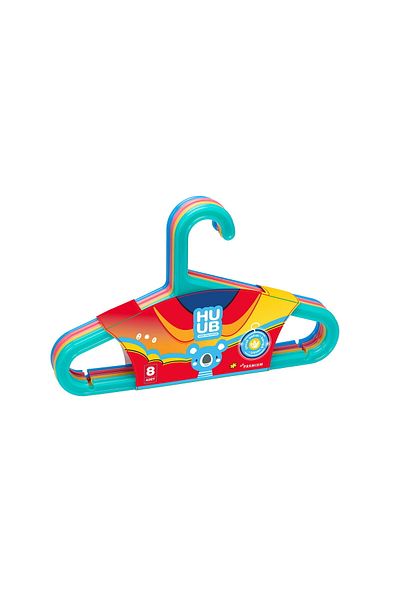 MATMEL 8-Piece Children's Clothes Hanger - Colorful - 32X20 cm