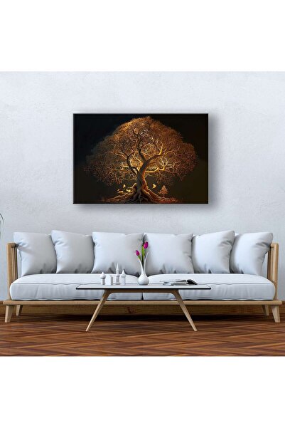 startonight Tablou DualView Startonight Copacul Vietii dupa Rembrant, Maro Luminos, 60 x 90 cm