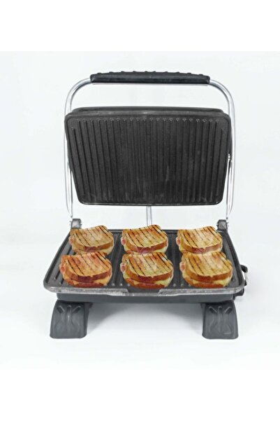 Dökümix Demir Döküm Siyah 1800 Watt 4-6 Dilim Ev-Sanayi-Büfe Tipi Tost Makinası ve Izgara