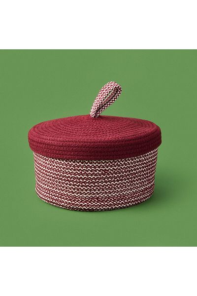 ASPARTAM Living Earthy Hues Decorative Storage Box with Lid - Claret Red - 20X10 cm