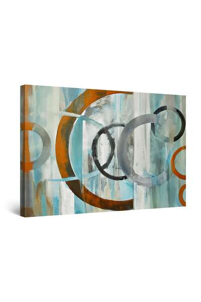 startonight Tablou DualView Startonight Cercuri Abstracta Verzuie, luminos in intuneric, 60 x 90 cm