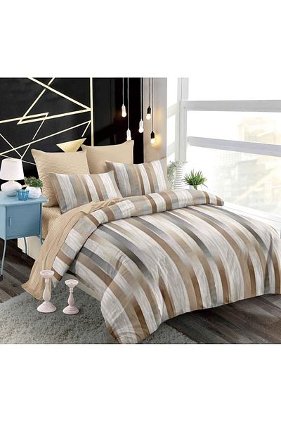 CHIRASO CHIRASO Finet Bedding Set, 6 Pieces, 2 Persons, Fitted Sheet 180x200, Duvet Cover 200x230, 4 Pillowcases