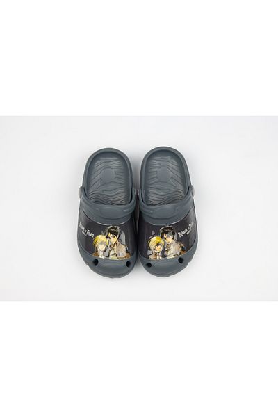 titans Kids Clogs – Lightweight Slip-on Sandals With Ventilation Holes – Grey