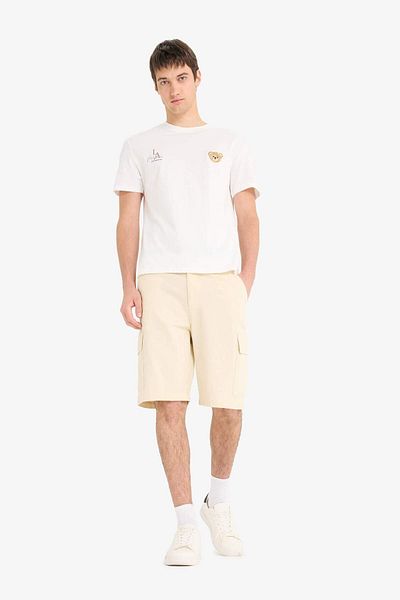 DeFacto 100% Cotton Regular Fit Crew Neck Printed Short Sleeve T-Shirt F4286Ax25Sm