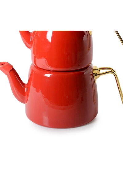MATMEL Enamel Teapot - Red / Gold