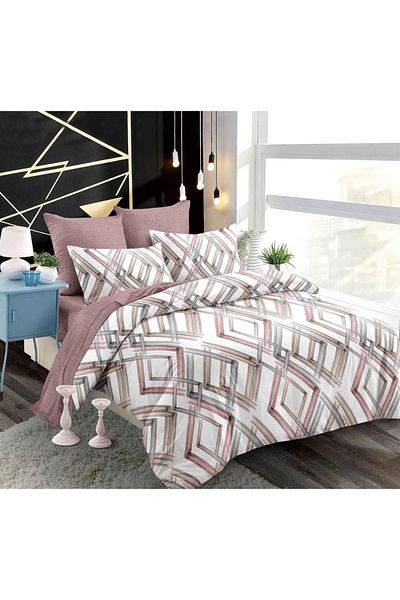 CHIRASO CHIRASO Finet Bedding Set, 6 Pieces, 2 Persons, Fitted Sheet 180x200, Duvet Cover 200x230, 4 Pillowcases