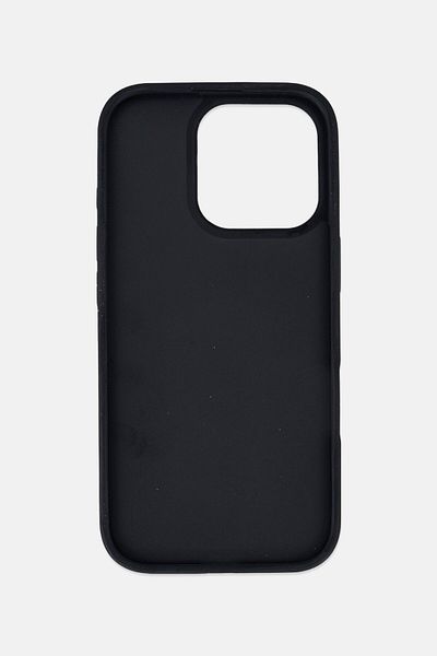 Guess iPhone 16 Pro Brand Logo Glitter Hard Phone Case, Black