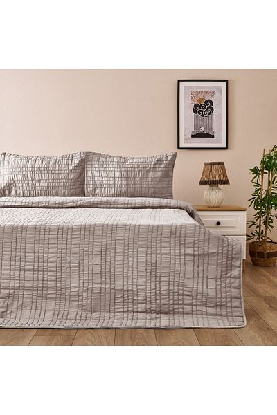 MATMEL Elite Double Bedspread Set - Gray - 200X230 cm