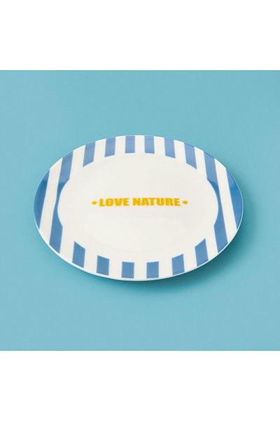MATMEL Love Nature Dessert Plate - Blue - 19 cm