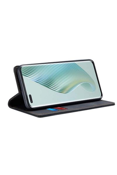 SKYDDAR INNOVATION Case for Honor Magic5 Pro, Soft Wallet, Book type, Eco Premium leather, Black, sticker set