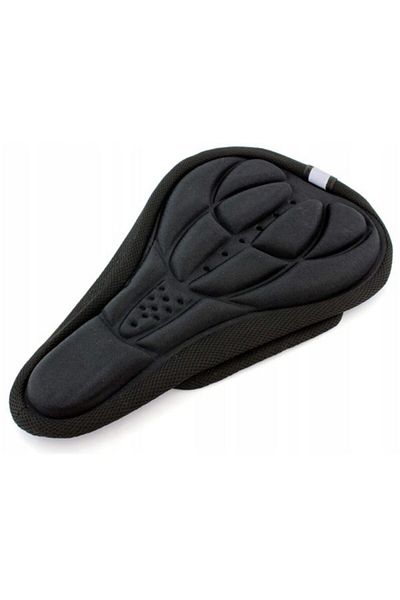 OEM Bicycle saddle cover, polyester, gel and foam, 17cm x 26cm, black