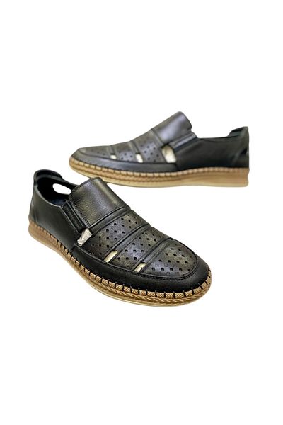 SULA Men's Summer Sandals Leather Black Leather Inner Poly Sole