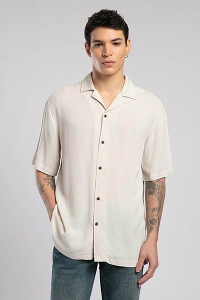 Lee Cooper Ανδρικό πουκάμισο Faylın Beige 252 Lcm 241020