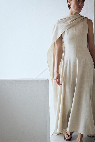 Suud Collection Φυσικό φόρεμα από λινό Erin