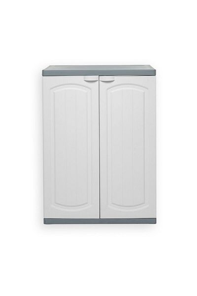 MATMEL Mirror 2 Door Multi-Purpose Disassembled Plastic Cabinet