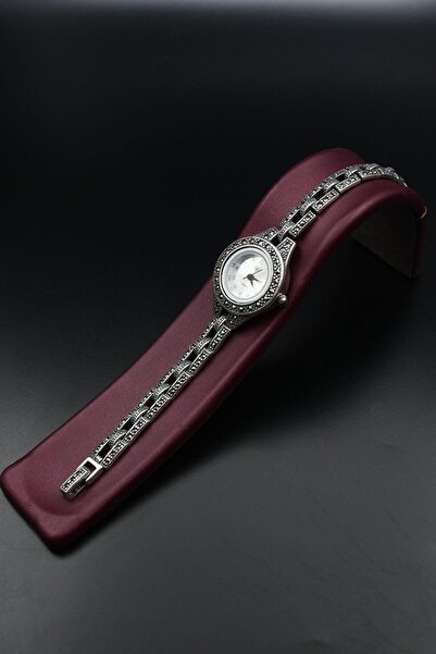 Prestige 925 Ayar Gümüş Kadın Saati (Kadın Gümüş Saat) Markazit Taşlı 901869