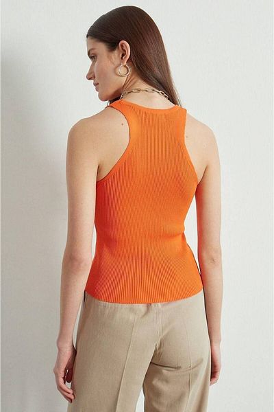 İLKCET MODA Ribbed Sleeveless Women's Crop Knitwear