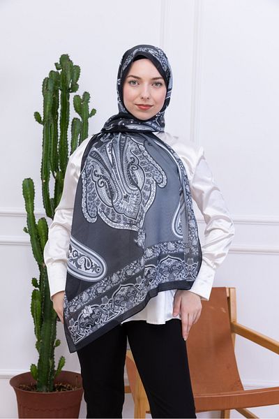 aldyoo Retro Ethnic Pattern Idol Janjan Shawl Black Gray