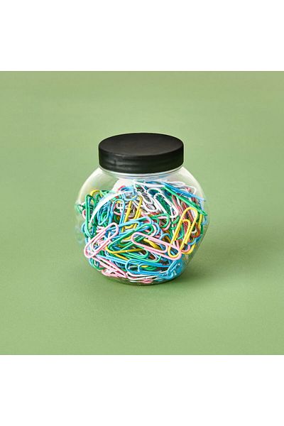 MATMEL 60's Paper Clips in a Jar -