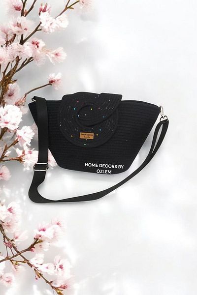 home decors by özlem Straw Shoulder Bag Midi Boy Shoulder Bag Daily Bag Beach Bag Handmade Handwork