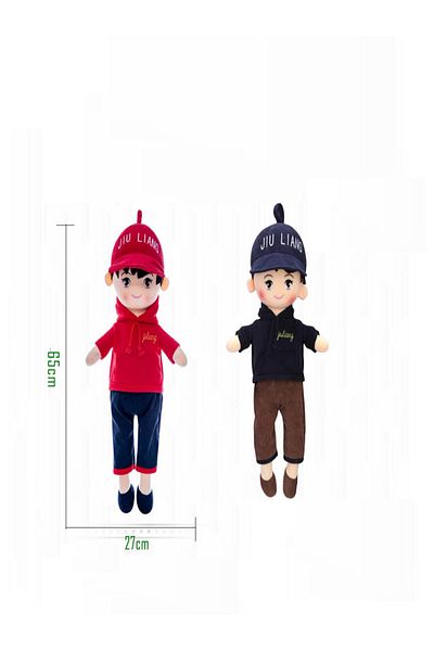 rexa Plush Soft Toy Boy in Red Outfit 65cm