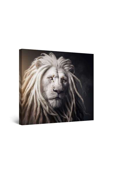 startonight Tablou DualView Startonight Leu Alb Rar, luminos in intuneric, 80 x 80 cm