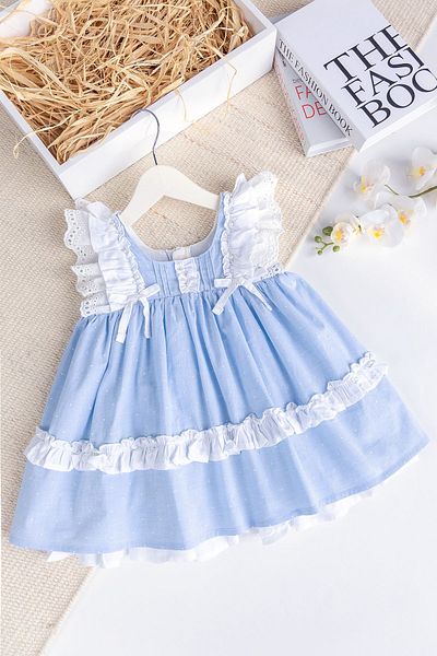 Babymod Emma Scalloped Stylish Special Occasion Baby Girl Dress
