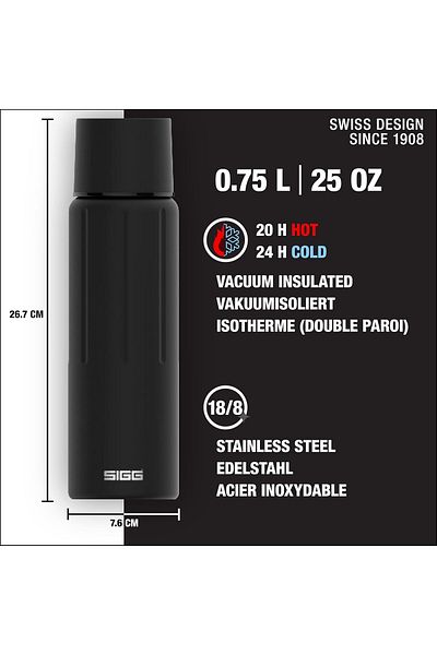 SIGG Hot & Cold Thermo Flask Gemstone IBT Obsidian 0.75 L