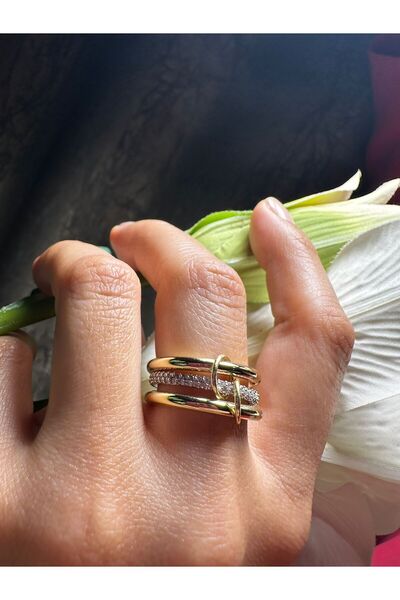 Pao Rosa خاتم حجر ثلاثي