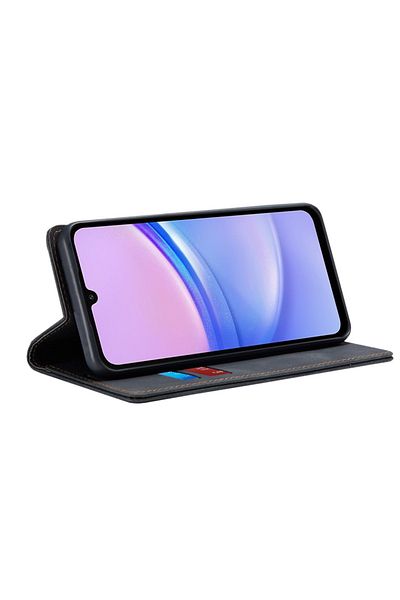 SKYDDAR INNOVATION Case for Samsung Galaxy A15 4G / Galaxy A15 5G, Soft Wallet, Eco Leather Card , Black, sticker set