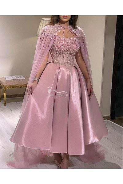ALANOOD FASHION Luxury dress with modern design and cape, Barbie princesses queen occasion dress