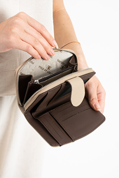 ImPolo Γυναικείο πορτοφόλι Berry LkKahveKum Μέγεθος 11,5x15,5