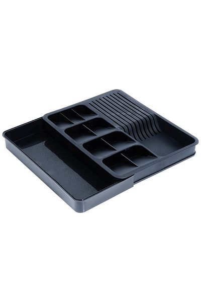 Vilde Organizator De Tacamuri Si Ustensile extensibil 40 x 31 x 5 cm, Negru