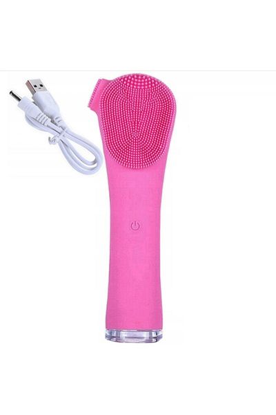 OEM Sonic facial massage brush, USB charging, pink