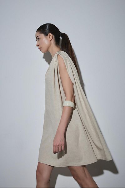 Suud Collection Φόρεμα Natural Zayden One Shoulder