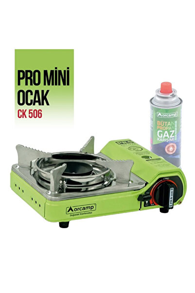 Orgaz Tekli Çantalı Mini Portatif Ocak - Orcamp - Yeşil (CK-506)