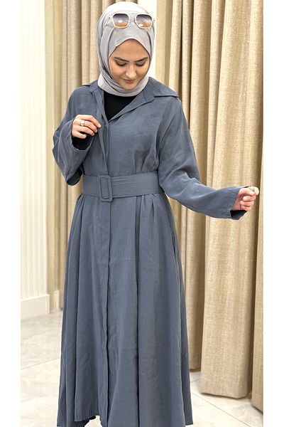 ESRANUR Kupra Silk Buttoned Outerwear