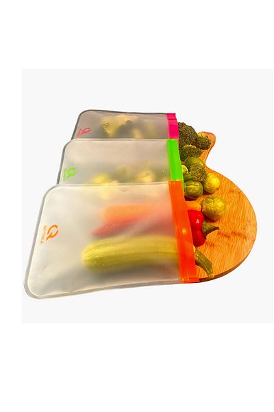 QOOQLA Washable Food Storage Bag - Large Size (19X25Cm)