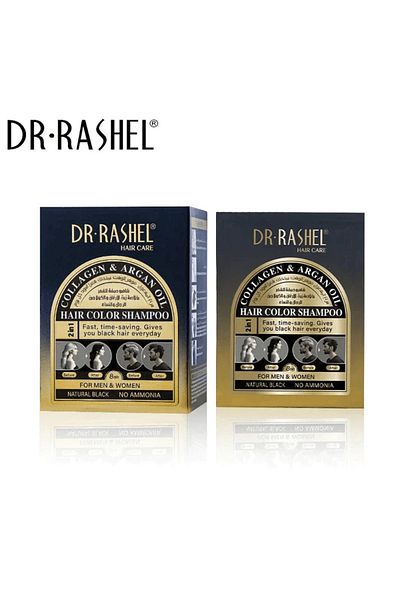 DR.RASHEL Collagen & argan oil hair color shampoo （（Natural black)