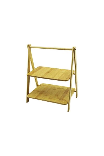 STOREMAX Mrttnca Portable Foot - 2-Layer Wooden Bamboo Organizer Shelf =18X28 - 22X28Cm H: 6-20-39cm Trndymr
