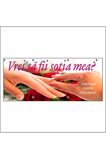 media Banner "Vrei sa fii sotia mea" model 2, 200 x 80 cm