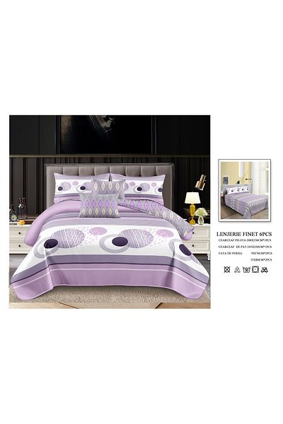 CHIRASO CHIRASO Finet Bedding Set, 6 Pieces, 2 Persons, Sheet 245x250, Quilt 200x230, 4 Pillowcases, Print