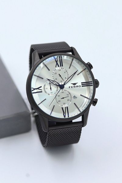FERRO Steel Mesh Cord Men Wrist Watch Asw123-I1935Fr