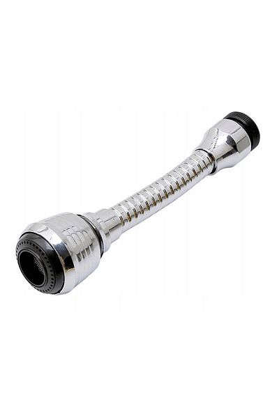 OEM Prelungitor Flexibil Pentru Robinet, 15 Cm, Cu Aerator, Otel Inoxidabil Si Silicon, Argintiu