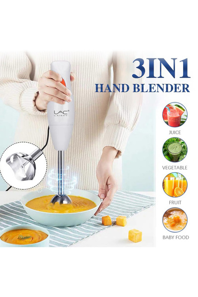 LAC LAICHY Hand Blender Mixer 800W 2 Speed Control Stainless Steel Rod,Blade Overheat Protection Efficient