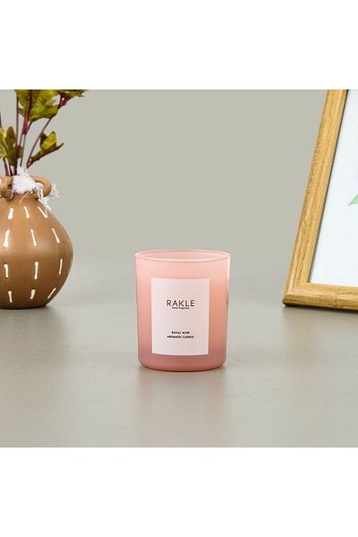 Rakle Basic Soft Royal Rose Scented Candle - Pink - 120 Gr