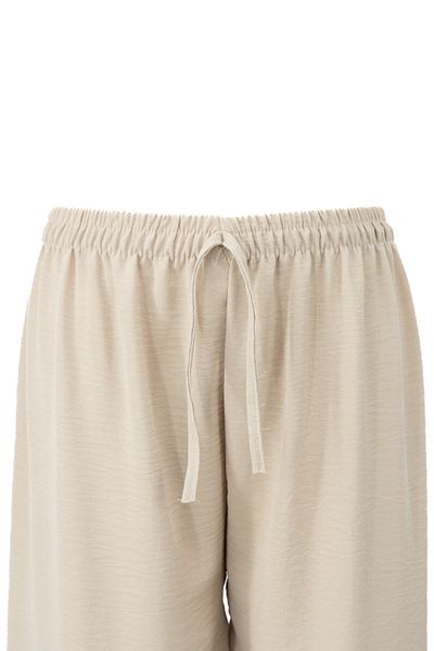 Oppland Women's Solid Color Relaxed Fit Elastic Waist Aerobin Fabric Pants Comfortable