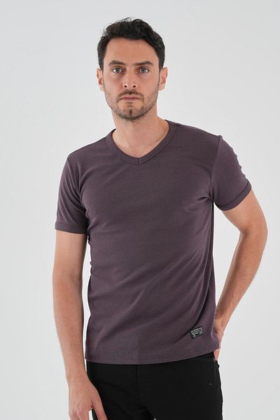 ALEXANDERGARDI Tricou pentru bărbați cu mânecă scurtă cu decolteu în V