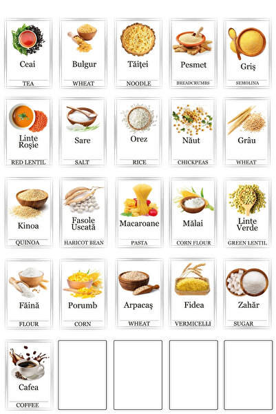 Ginza Maison Set Of 6 Food Boxes (2X550 ML, 2X1200 ML, 2X1750 ML), Transparent White, 25 Adhesive Gift Labels